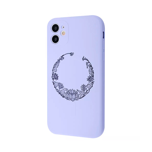 Чехол Wave Minimal Art Case для Apple iPhone 11 with MagSafe Light Purple/Lotus