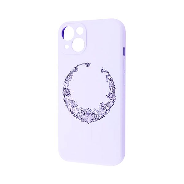 Чехол Wave Minimal Art Case для Apple iPhone 13/14 with MagSafe Light Purple/Lotus