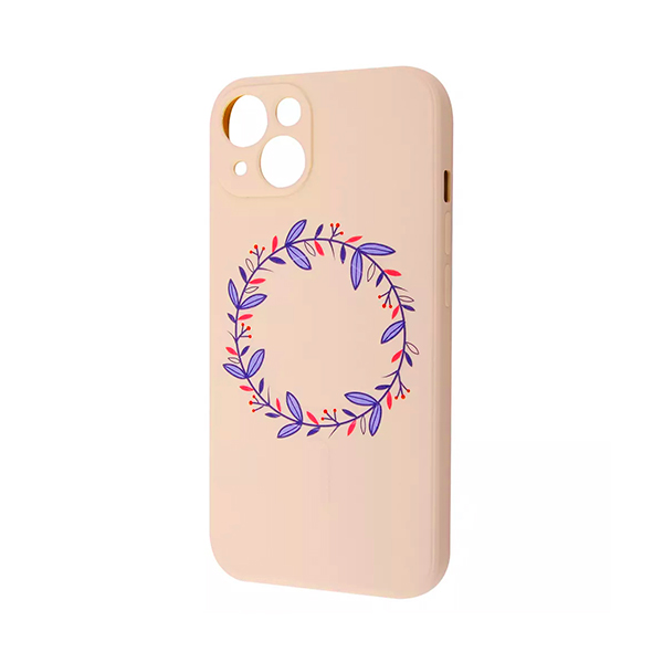 Чехол Wave Minimal Art Case для Apple iPhone 13/14 with MagSafe Pink Sand/Wreath