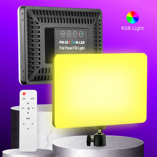 Набір для блогерів 2 в 1LED RGB Camera Light 14 (PM26) + тренога 2.1 m Black