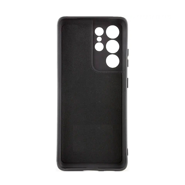 Чехол Original Soft Touch Case for Samsung S22 Ultra/S908 Black with Camera Lens