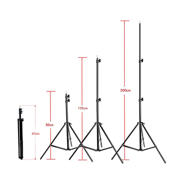 Набор для блогеров 2 в 1 кольцевая лампа 26 см Walker WLR-2610 + тренога 2.1 m Black