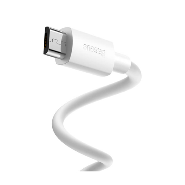 Кабель Baseus Simple Wisdom Data Cable Kit Micro USB 2.1A 1.5m (2PCS/Set) White (TZCAMZJ-02)