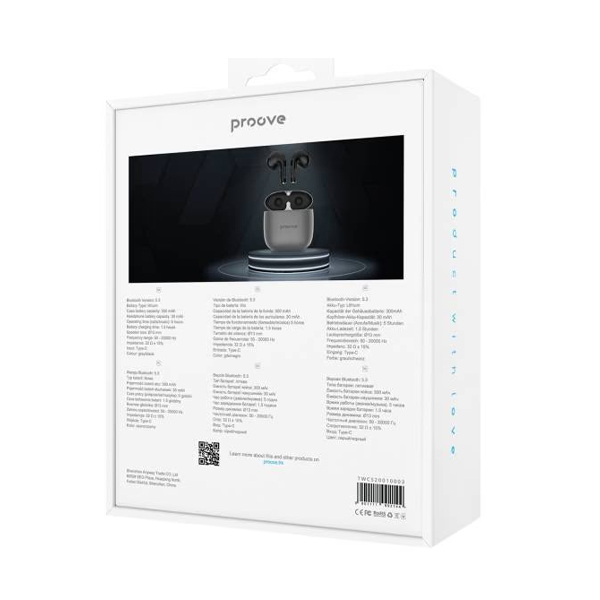 Bluetooth Навушники Proove Cold Sound 2 TWS (Gray)