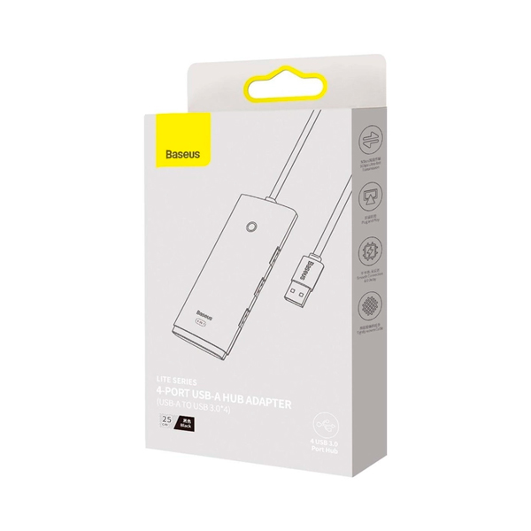 USB-хаб Baseus Lite Series 4-in-1 0.25m White (WKQX030002)