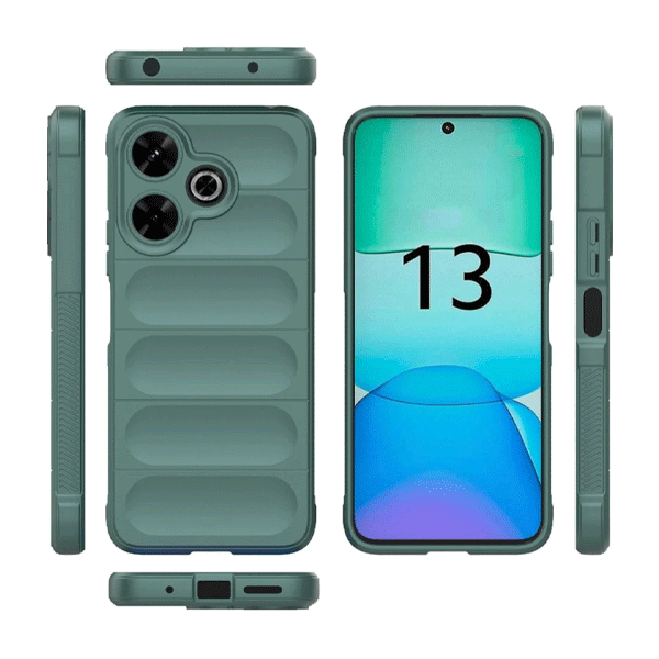 Чехол Cosmic Magic Shield for Xiaomi Redmi 13 4G/Poco M6 4G Dark Green with Camera Lens