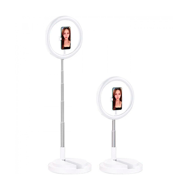 Набор для блогеров 2 в 1 кольцевая лампа Usams US-ZB120 Stretchable Selfie Ring Light White