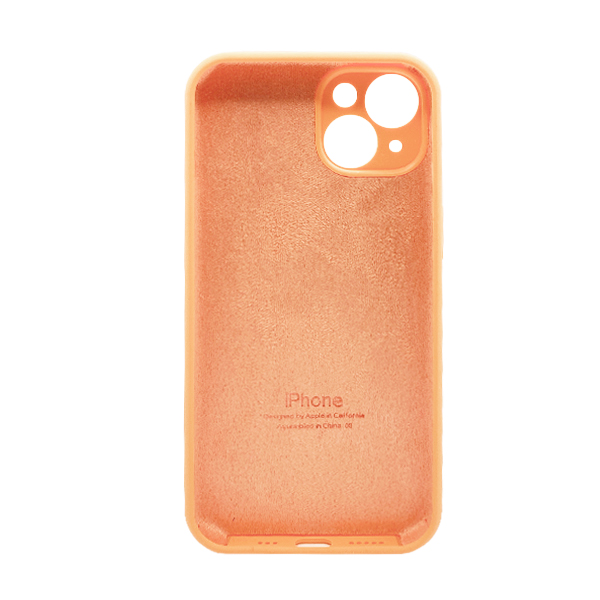 Чехол Soft Touch для Apple iPhone 15 Grapefruit with Camera Lens Protection