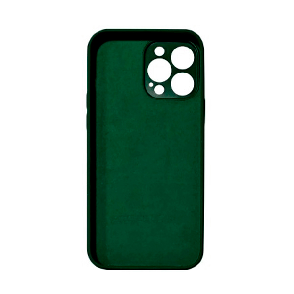 Чехол Soft Touch для Apple iPhone 13 Pro Dark Green with Camera Lens Protection Square