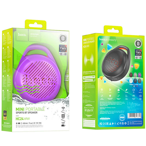 Портативная Bluetooth колонка Hoco HC24 Purple