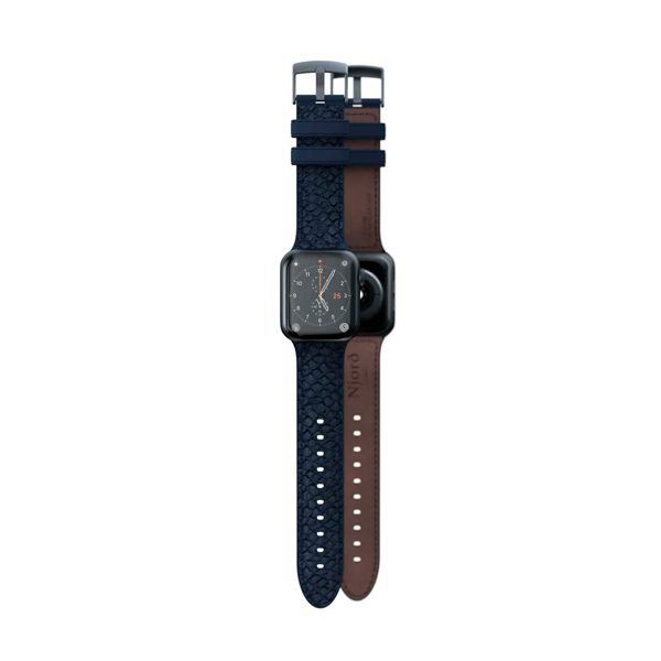 Ремінець Njord Salmon Leather Strap Petrol для Apple Watch 45mm/44mm (SL14121)