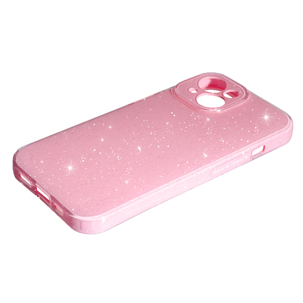 Чехол Silicon Shiny Case iPhone 15 Glitter Pink