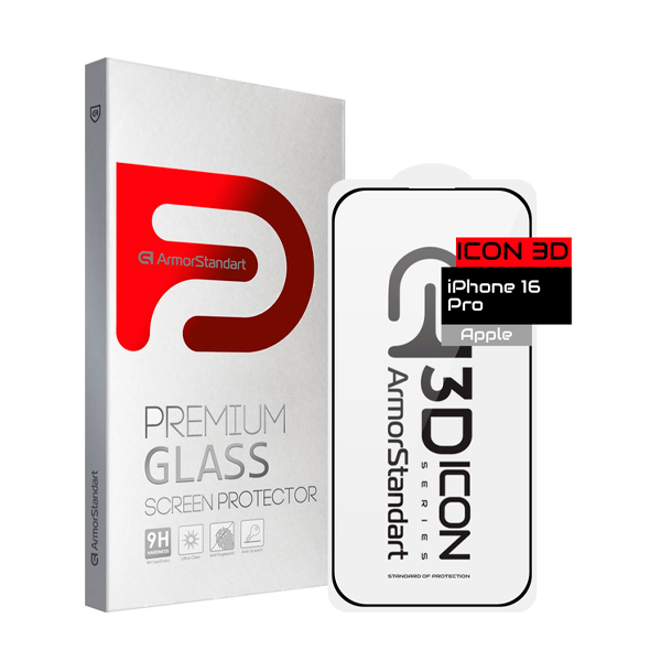 Захисне скло для iPhone 16 Pro 6D Black Elite Nano Protection