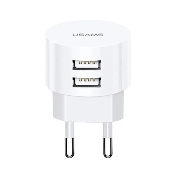 МЗП Usams 2USB T20 U35 + Type-C Cable White (XTXLOGT18TC05)