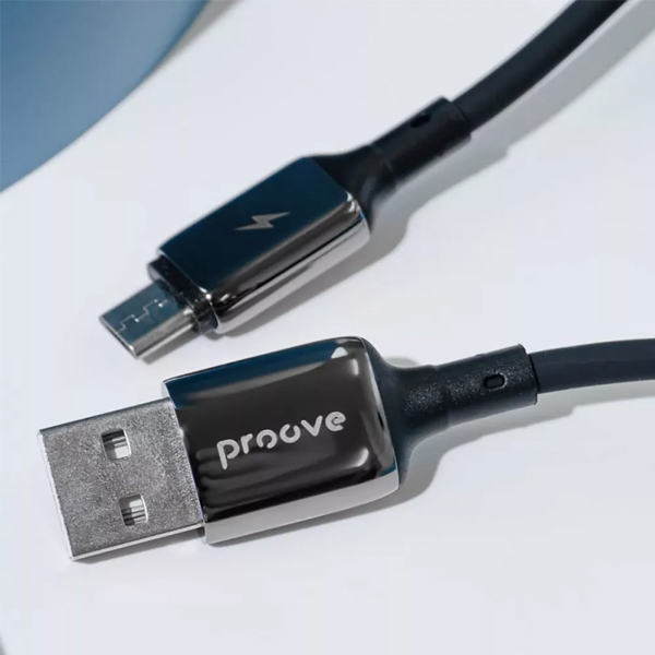 Кабель Proove Flex Metal Micro USB 2.4A 1m Black