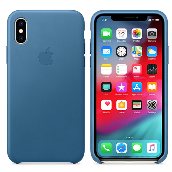 Чехол Leather Case 1:1 для iPhone Xs  Max Blue