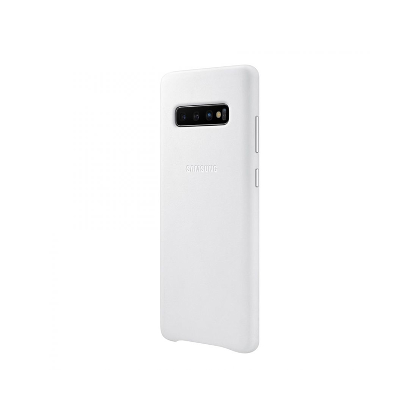 Чохол накладка Samsung G973 Galaxy S10 Leather Cover White (EF-VG973LWEG)