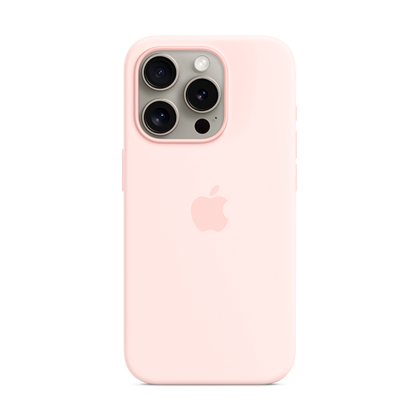 Чохол Apple iPhone 15 Pro Max Silicone Case with MagSafe Light Pink (MT1U3)