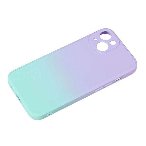 Чохол накладка Silicon Gradient Case для iPhone 13/14 Lilac/Mint