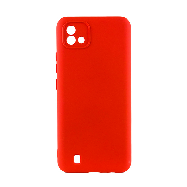 Чехол Original Soft Touch Case for Realme C11 2021 Red with Camera Lens