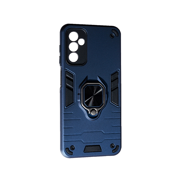 Чохол Armor Antishock Case для Samsung M13-M135/M23-M236 with Ring Dark Blue with Camera Lens