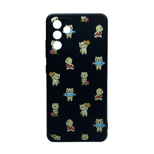 Чехол Wave Cute Case для Samsung M13-M135/M23-M236 Black Little Bears with Camera Lens