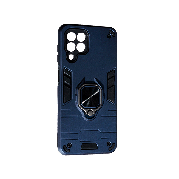 Чехол Armor Antishock Case для Samsung M33-2022/M336 with Ring Dark Blue with Camera Lens