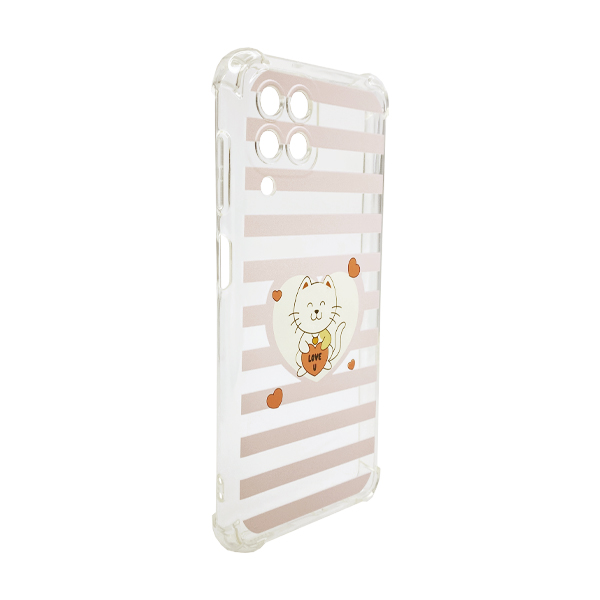 Чохол Wave Cute Case для Samsung M33-2022/M336 Clear Kitty Love with Camera Lens