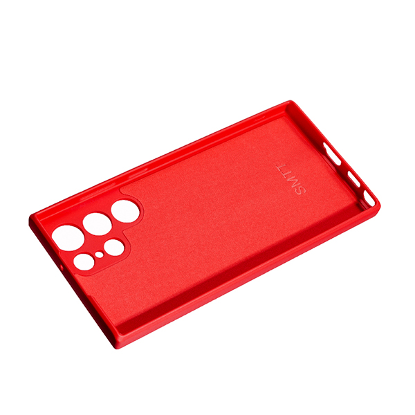 Чехол Original Soft Touch Case for Samsung S22 Ultra/S908 Red with Camera Lens