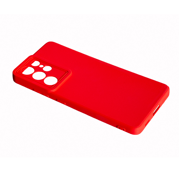 Чохол Original Silicon Case Samsung S21 Ultra/G998 Red with Camera Lens