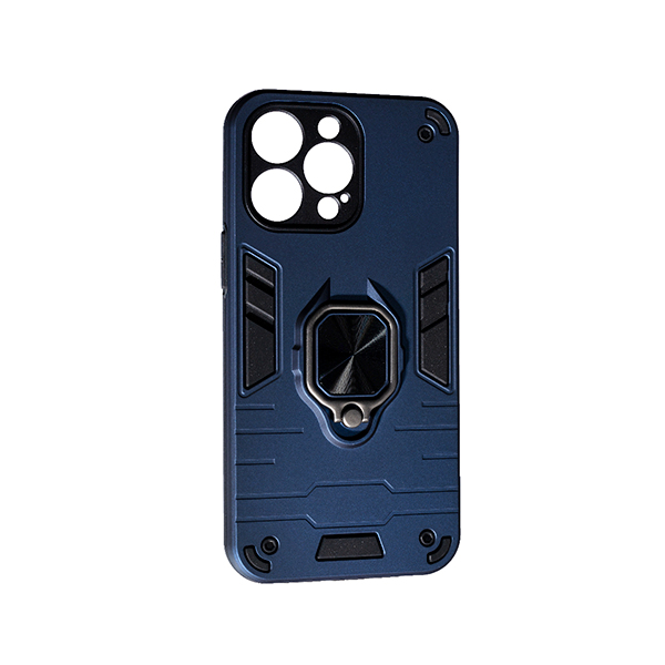 Чохол Armor Antishok Case для iPhone 14 Pro Max with Ring Dark Blue with Camera Lens