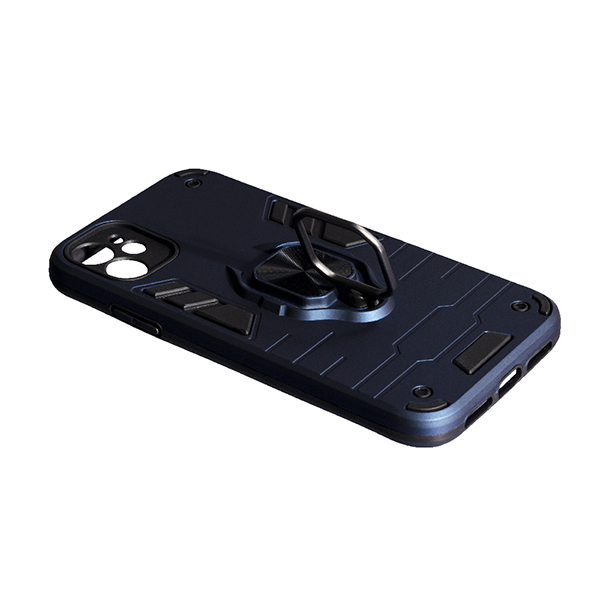 Чехол Armor Antishok Case для iPhone 11 with Ring Dark Blue with Camera Lens
