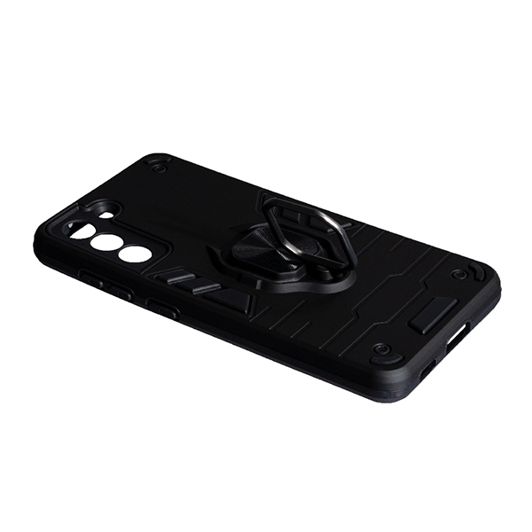 Чохол Armor Antishock Case для Samsung S21FE/G990 with Ring Black with Camera Lens