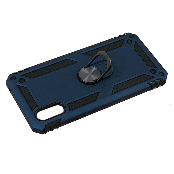 Чехол Armor Antishock Case для Xiaomi Redmi 9a with Ring Dark Blue