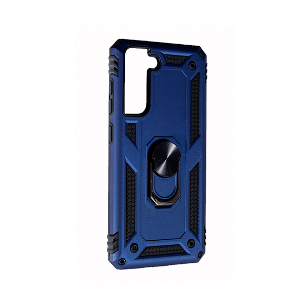 Чехол Armor Antishock Case для Samsung S21FE/G990 with Ring Dark Blue