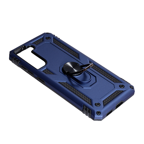 Чехол Armor Antishock Case для Samsung S21FE/G990 with Ring Dark Blue
