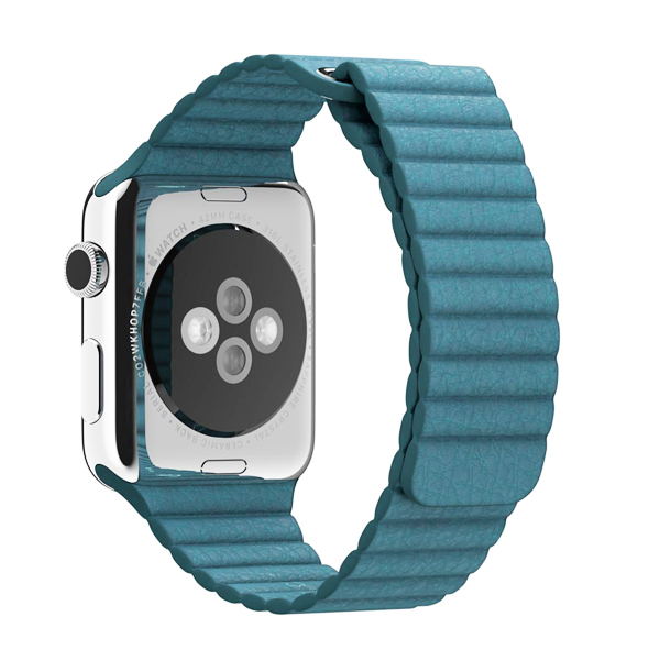 Ремешок для Apple Watch 38mm/40mm Magnetic Leather Loop Lake Blue