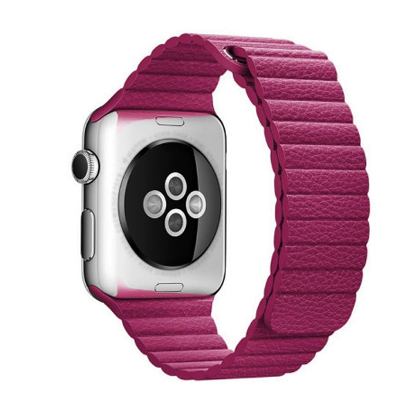 Ремешок для Apple Watch 38mm/40mm Magnetic Leather Loop Pink