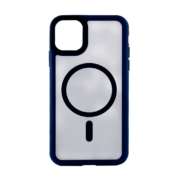 Чохол накладка Mate Plus Metal Buttons Case with MagSafe для iPhone 11 Dark Blue