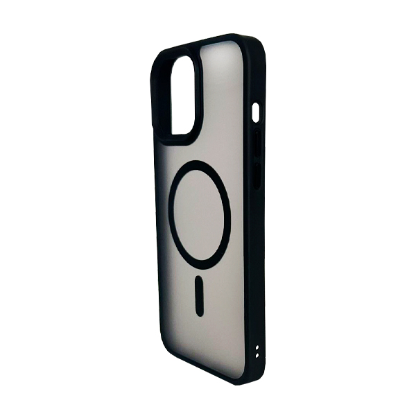 Чехол накладка Mate Plus Metal Buttons Case with MagSafe для iPhone 13 Pro Max Black