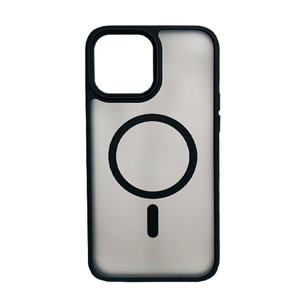 Чехол накладка Mate Plus Metal Buttons Case with MagSafe для iPhone 12 Pro Max Black