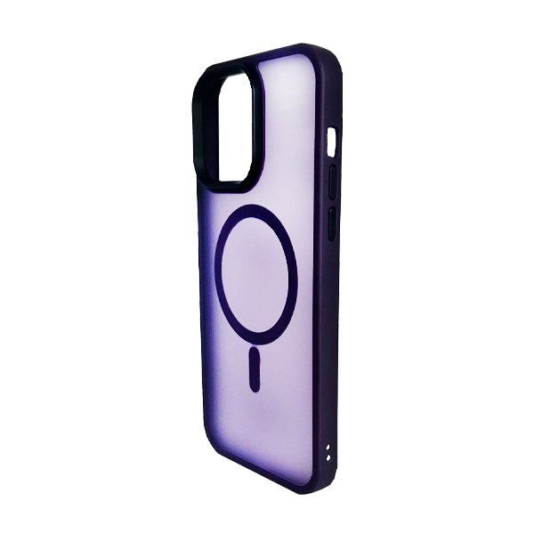 Чохол накладка Mate Plus Metal Buttons Case with MagSafe для iPhone 13 Pro Max Deep Purple
