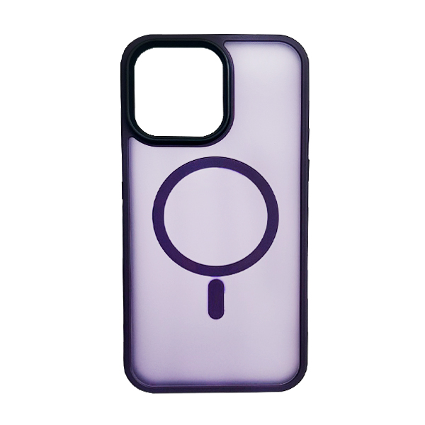 Чохол накладка Mate Plus Metal Buttons Case with MagSafe для iPhone 13 Pro Max Deep Purple