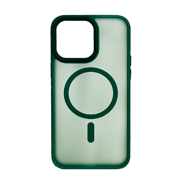 Чехол накладка Mate Plus Metal Buttons Case with MagSafe для iPhone 13 Pro Green