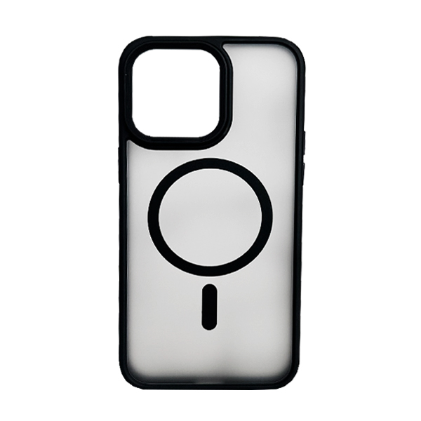 Чехол накладка Mate Plus Metal Buttons Case with MagSafe для iPhone 15 Pro Black
