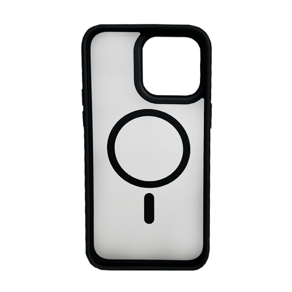 Чехол накладка Mate Plus Metal Buttons Case with MagSafe для iPhone 15 Pro Black
