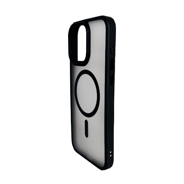 Чехол накладка Mate Plus Metal Buttons Case with MagSafe для iPhone 15 Pro Black