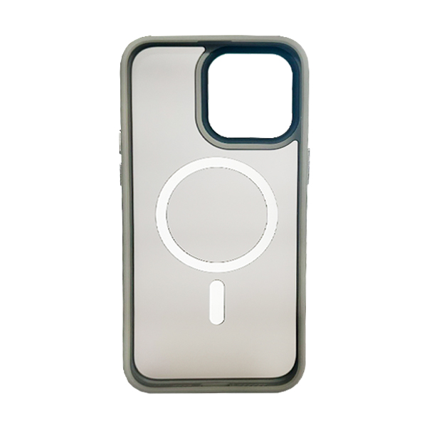 Чехол накладка Mate Plus Metal Buttons Case with MagSafe для iPhone 15 Pro Grey