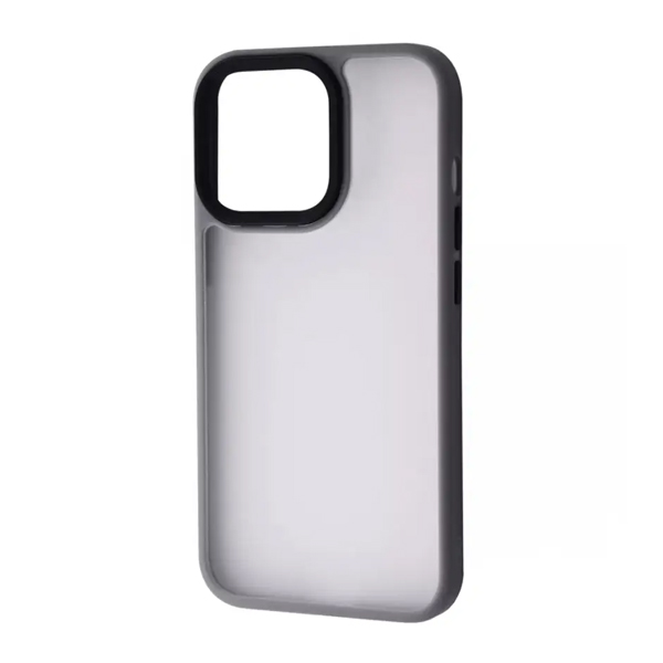 Чехол накладка Mate Plus Metal Buttons Case для iPhone 13 Pro Max Grey