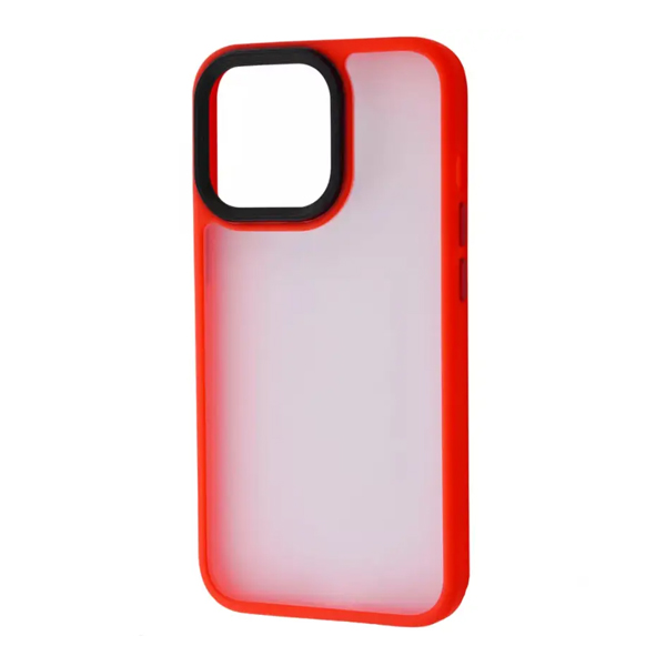 Чехол накладка Mate Plus Metal Buttons Case для iPhone 13 Pro Max Red